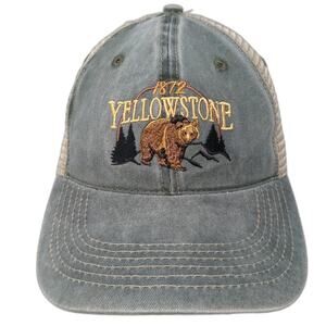 CSI Baseball Cap Green One Size Yellowstone Bear 1872 Mesh Back Strapback Hat